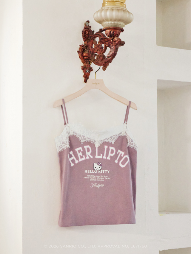 HLT x Hello Kitty Lace-Trim Camisole